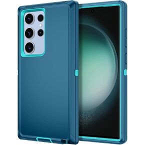 for Samsung Galaxy S23 Plus Case Heavy Duty 3-Layer[Shockproof][Dropproof][Dust-Proof] Military Grade Rugged Full Body Protection Cover Case for Galaxy S23 Plus 6.6 inch,Turquoise