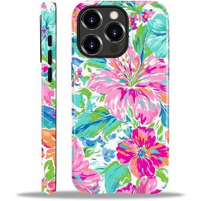 Case for iPhone 15,Anti Drop Scratch Frosted Protective Cover Case for Women Girl-Beautiful Floral Aesthetics