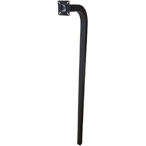 Eagle Pedestal Standard Heavy Duty In-Ground 1/8 ga. Steel 72" with 13" Sweep Gooseneck Keypad Stand Universal Burial. Made in The USA.