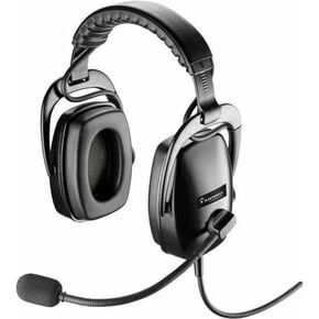 HP Poly SHR 2083-01 Ruggedized Binaural with QD - Stereo - Wired - Binaural - Electret Condenser, Noise Cancelling Microphone - Noise Canceling - Black