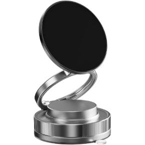 Vacuum Magnetic Phone Stand Compatible, 360° Foldable Multi-Angle Adjustable Mount for Car, Bathroom, and All Smartphones