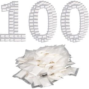 Pack of 100 Super Absorbent Pads Gel for Commode Liners – Gel for Standard Bedside Commode and Bedpan Liners, Liquid Waste Gel Eco for Commode Chairs, Portable & Camping Toilet, Bed pan