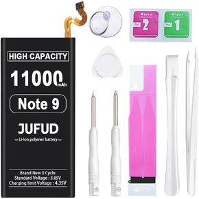 11000mAh Li-Polymer Replacement Battery for Samsung Galaxy Note 9 - High-Capacity Zero Cycle Battery Compatible with N9600 N960F SM-N960 N960V N960A N960T N960P N960U Includes Repair Kit