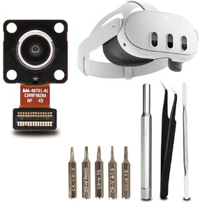 Replacement Positioning Camera Sensor for Oculus Quest 3 Headset, Repair Kit Compatible with Quest 3 Headset, Accessories Repair Parts Including Screwdrivers, Tweezers, Pry Tool,4 Thumbstick Grips