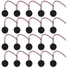 The Lord of the Tools 20pcs 2 Pin DC3V 12000RPM Mini Vibration Motor 10x3mm for Mobile Phone Tablet Electronic Device Repair (3cm)