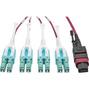 TRIPP LITE 2M MTP MPO 8xLC 50/125 OM4 Fanout Patch Fiber Optic Cable 12 Fiber 40GB CMP Magenta 6.6ft (N845-02M-8L-MG) in Saudi Arabia