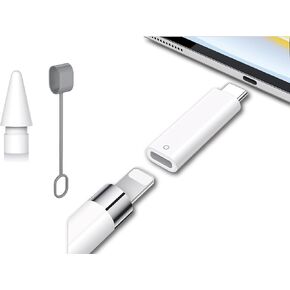 USB C to Lightning Adaptor Charging Dongle Connector for iPad 10th Generation, Male USB-C to Female Charger Adapters + Bluetooth Pairing for Apple Pencil 1st Work with iPad 10th + Nib +Anti-Lost Cord