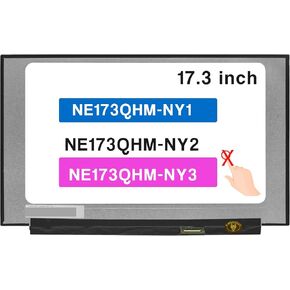 17.3" Screen Replacement NE173QHM-NY1 NE173QHM-NY2 NE173QHM-NY3 BOE0977 BOE099D Non-Touch LCD Screen 40 Pins 165 HZ QHD 2560x1440 Display Panel