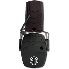 AXIL x SIG SAUER TRACKR Blu Electronic Ear Muffs | 27dB SNR / 21dB NRR Compact Lightweight Water-Resistant Tactical Shooting Noise-Canceling Hearing Protection & Enhancement Bluetooth Earmuffs