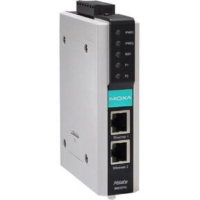 MOXA MGate MB3270-T 2 Port RS-232/422/485 Advanced Modbus TCP to Serial Communication Gateway, 40C +75C.