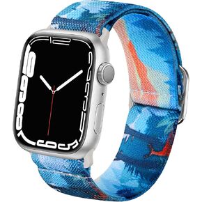 Stretchy Band Compatible with Apple Watch Bands for Women 38mm 42mm 40mm 41mm, Elastic Sport Cute Band Stretch Stylish Replacement Straps for iWatch Band Series 10 9 8 7 6 5 4 3 SE Bands