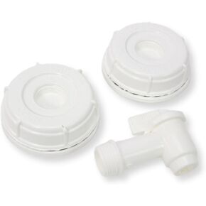 2 Lids and 1 Spigot for API Kirk Samson Stackers (ONLY) Accessory Kit for 5 and 6 Gallon - 3/4" NPT Spigot and 70mm gasketed caps