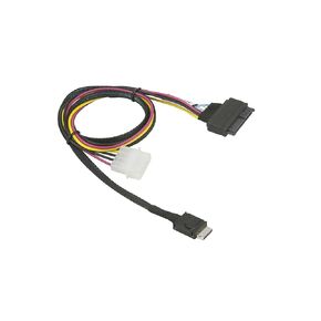 Supermicro 75cm Oculink إلى PCIe U.2 مع كابل الطاقة - 2.46 قدم Oculink/U.2 نقل بيانات