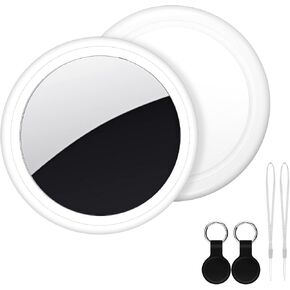 2 علامة تعقب الهواء حزمة [Apple MFI Certified] مع Find My (iOS Only) ، Finder Key مع عدم وجود تطبيق مطلوب ، مقاوم للماء ، الاستعداد لمدة 365 يوم ، محفظة أليف مفتاح الكلاب.