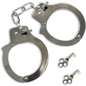 Sunny Days Entertainment Western Deluxe Toy Cuffs with Key Western Handcuffs Role Play Toys | Cowboy Sheriff Police Costume for Kids | Two Keys with Safety Release – Maxx Action