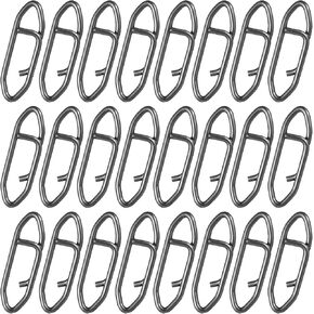 100 Pcs Speed Clips for Fishing Lures, 18lb Fishing Speed Clips, Stainless Steel Top Water Clip (1.9 x 0.5 cm) for Freshwater/Saltwater Topwater Lures