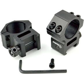 Sniper® 1" / 25mm Scope Ring Mount for Picatinny Rails, Medium Profile, Locktight 4 Screws per Ring