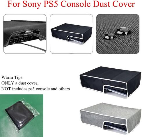 UCARE Dust Cover Compatible with Sony PS5 Console, Waterproof Dustproof Protector Storage Covers Replacement for PlayStation 5 Console Digital & Disk Version (Grey-A) in Saudi Arabia
