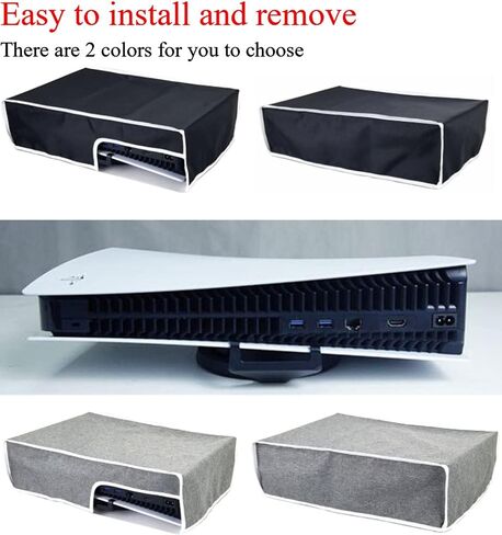 UCARE Dust Cover Compatible with Sony PS5 Console, Waterproof Dustproof Protector Storage Covers Replacement for PlayStation 5 Console Digital & Disk Version (Grey-A) in Saudi Arabia