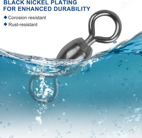 Fishing Barrel Swivel 100pcs Swivels Fishing Tackle Fishing Crane Swivels Stainless Steel High Strength Barrel with Solid Ring Fishing Line Connector for Saltwater Freshwater 30LB-96LB in Saudi Arabia
