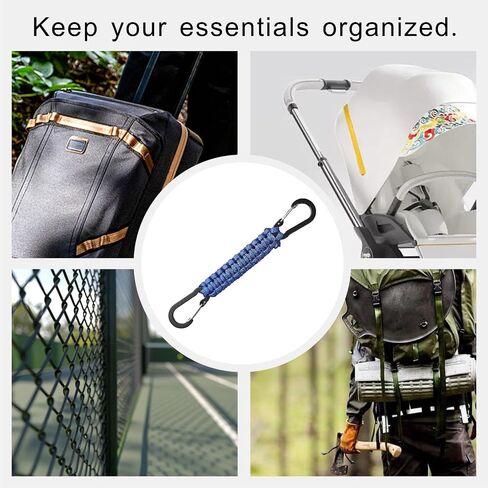 سلسلة مفاتيح Paracord مع مقاطع Carabiner 3 حزمة ، Carabiner الصغيرة مقطع D Ring Lanyard Hooker Hook لزجاجة المياه ، مثالية للمشي في الهواء الطلق ، وصيد الأسماك ، والتخييم أو كمنظم رئيسي للرجال in Kuwait