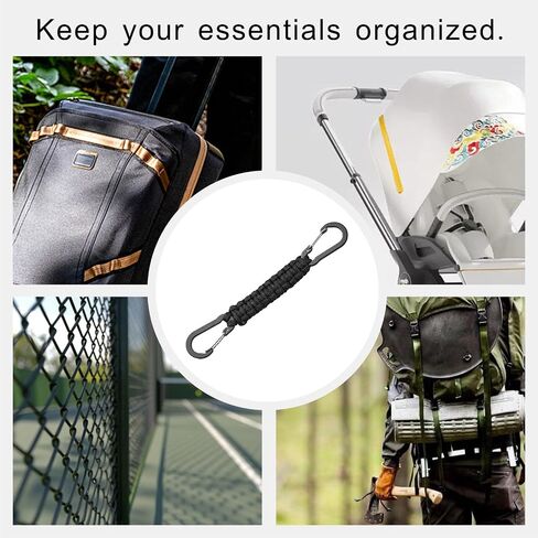 سلسلة مفاتيح Paracord مع مقاطع Carabiner 3 حزمة ، Carabiner الصغيرة مقطع D Ring Lanyard Hooker Hook لزجاجة المياه ، مثالية للمشي في الهواء الطلق ، وصيد الأسماك ، والتخييم أو كمنظم رئيسي للرجال in Kuwait