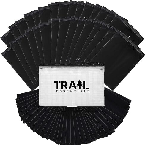 Double-Bag Carry-Out Toilet Waste Bags and Toilet Liner Bags, Reclosable Outer Bag, Black Opaque, Zip Seal, Leak-Proof, Odor-Free, in Convenient Carry Case in Saudi Arabia