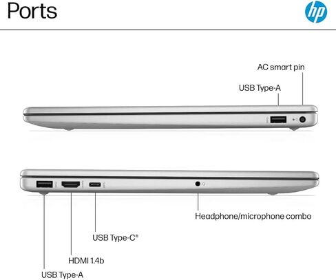 HP 15.6 Touchscreen Laptop Computer for Business & Student, w/Office Lifetime, Intel 13th Gen Core i3(Up to 4.5GHz), HD Touch Display, 64GB RAM, 2TB SSD, AI Copilot, Win 11 Pro, External DVD Drive in Kuwait