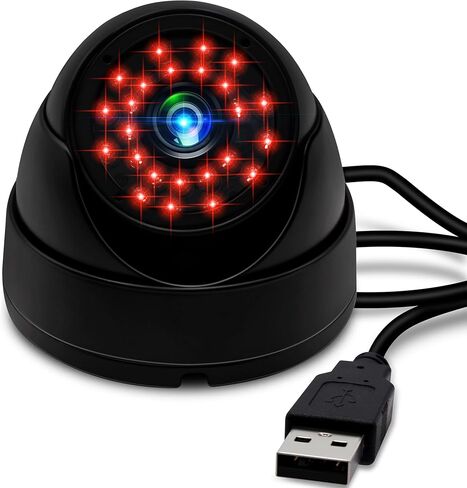 IFWATER 2MP USB قبة الكاميرا الإسكان المعدني المقاوم للطقس 24 IR-LEDs لرصد النهار والليل كشف الحركة الصوتية، مراقبة أمن المنزل المثالية لمراقبة الأطفال، ومراقبة الحيوانات الأليفة ومواقف السيارات in Saudi Arabia