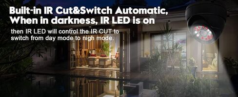 IFWATER 2MP USB قبة الكاميرا الإسكان المعدني المقاوم للطقس 24 IR-LEDs لرصد النهار والليل كشف الحركة الصوتية، مراقبة أمن المنزل المثالية لمراقبة الأطفال، ومراقبة الحيوانات الأليفة ومواقف السيارات in Saudi Arabia