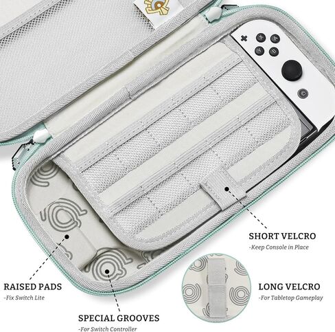 حقيبة حمل محمولة للمفتاح من PALPOW متوافقة مع Switch/OLED/Lite، مع 10 فتحات لبطاقات الألعاب وتخزين الملحقات - أحمر in Saudi Arabia