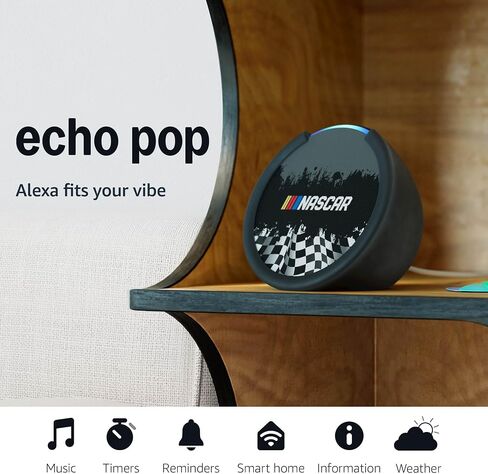Amazon Echo Pop (newest model) | Officially Licensed NASCAR Limited-Edition in Saudi Arabia
