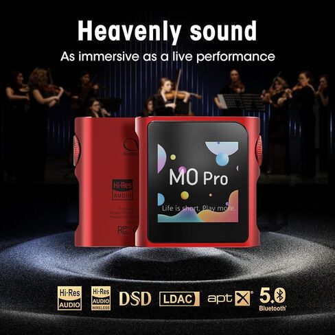 Shanling M0 Pro 1.7 * 1.7inch 2in1 MINI MP3 Player/Headphone DAC/AMP/Bluetooth/APP Control ، شاشة لمشغل الصوت الرقمي HD ، الدعم إلى 2 تيرابايت ، جابس USB Type-C 3.5mm ، Konb in Saudi Arabia