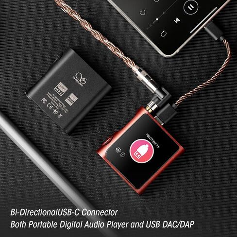 Shanling M0 Pro 1.7 * 1.7inch 2in1 MINI MP3 Player/Headphone DAC/AMP/Bluetooth/APP Control ، شاشة لمشغل الصوت الرقمي HD ، الدعم إلى 2 تيرابايت ، جابس USB Type-C 3.5mm ، Konb in Saudi Arabia