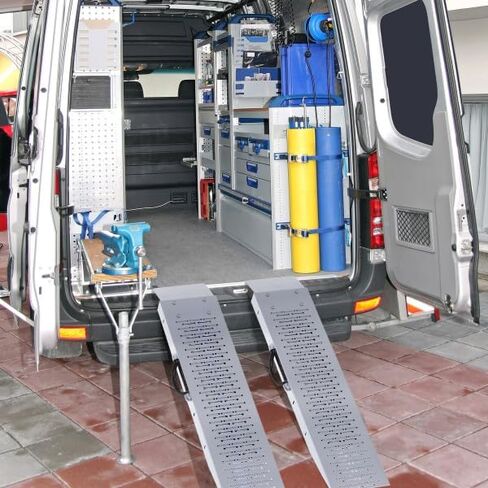 Loading Ramps - Set of Two 35.5-Inch Ramps for ATVs, Motorcycles, Mowers, Carts, and More - 1200lb Combined Capacity Shed Ramp Set by Stalwart in Saudi Arabia