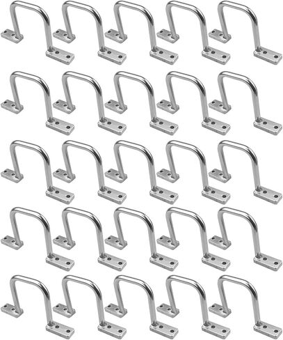 25pcs 3 بوصة د ، حلقات توزيع ثقيلة من الألومنيوم لإدارة وتنظيم أسلاك الكابلات الكهربائية ، والفضة in Kuwait