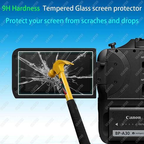ULBTER Screen Protector for Fujifilm GFX 100 / GFX 100S / GFX50S II LCD + PET Top Flim [2+2Pack] 0.3mm 9H Hardness for Fuji GFX 100 100S Tempered Glass Anti-Scrach Anti-Bubble in Saudi Arabia