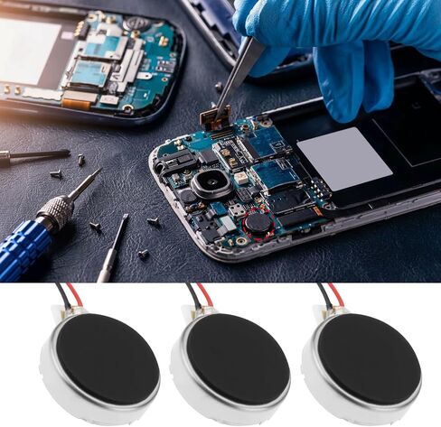 The Lord of the Tools 20pcs 2 Pin DC3V 12000RPM Mini Vibration Motor 10x3mm for Mobile Phone Tablet Electronic Device Repair (3cm) in Saudi Arabia
