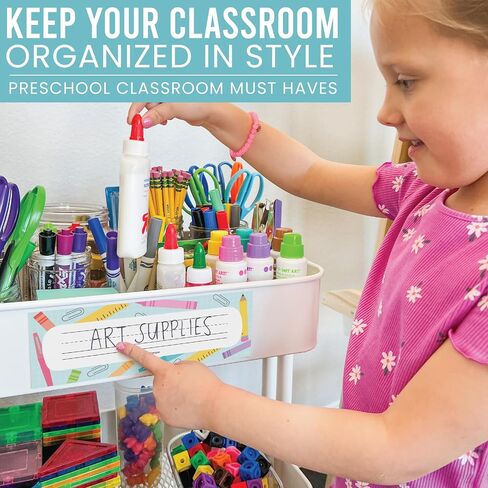 Hadley Designs 25 Retro Classroom Name Tags for Classroom Cubbies - Student Desk Name Plates for Classroom Desk Name Tags, Classroom Name Plates, Kindergarten Name Plates for Desks, Desk Tags in Saudi Arabia