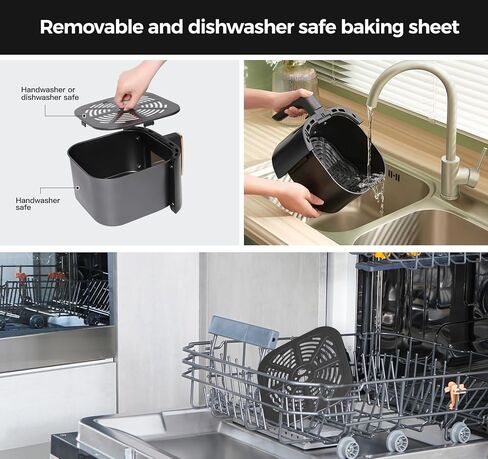 Panana Air Fryer, 8QT Large Capacity Air Fryer, Oilless Healty Cooker Air Fryer Oven with 8 Presets, 1500W Air Fryer for Quick Meal, Home Use (B-NEW) in Kuwait