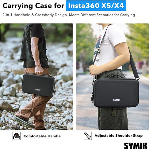 SYMIK S310-X Carrying Case for Insta360 X3 /ONE X2 Action Camera, With Padded Separator; Fits Invisible Selfie Stick, Bullet Time Handle/Tripod, Fast Charge Hub, Batteries, Tablet, Other Accessories in Kuwait
