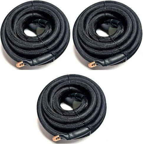 Big 3 Upgraded Custom 4 AWG Gauge Copper Snakeskin Braided Sleeving Cable Alternator Wire (Black/Blue) in Saudi Arabia