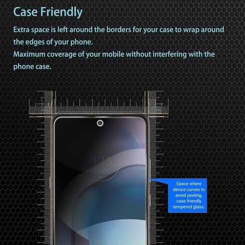CHRINECY [4 Pack] 2Pack Privacy Screen Protector Compatible for Motorola Moto G Stylus 5G 2022 with 2Pack Camera Lens Protector, 9H Hardness,Anti Spy Anti Peeping Tempered Glass Screen Protector in Kuwait