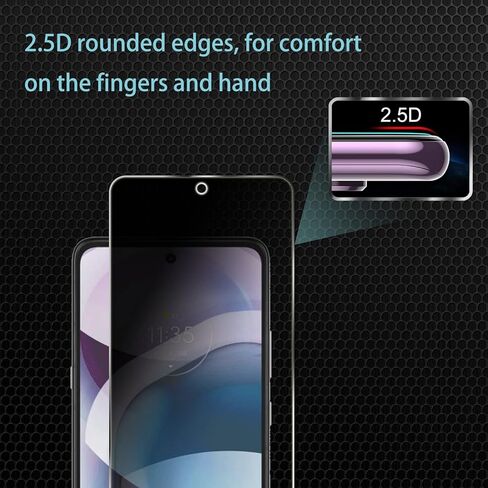 CHRINECY [4 Pack] 2Pack Privacy Screen Protector Compatible for Motorola Moto G Stylus 5G 2022 with 2Pack Camera Lens Protector, 9H Hardness,Anti Spy Anti Peeping Tempered Glass Screen Protector in Kuwait