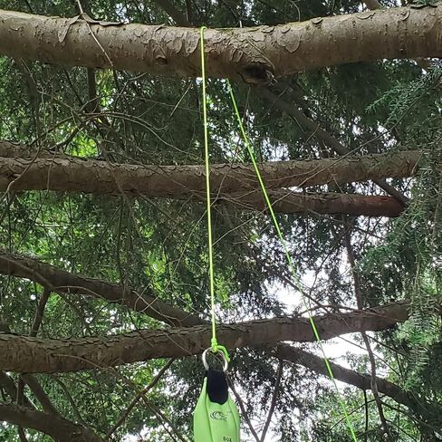 100% Polyester Climbing Throw Line Rope 3 mm (1/8 in) 150 ft Spool Cord 350 lbs Tensile Strength (Neon Green) in Kuwait