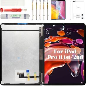 for iPad Pro 11 2018 Screen Replacement Display for iPad Pro 11 2020 Screen Replacement Digitizer for iPad Pro 11 1st/2nd Gen A2013 LCD Touch Screen Repair Kits Assembly A1980 A2068 Black