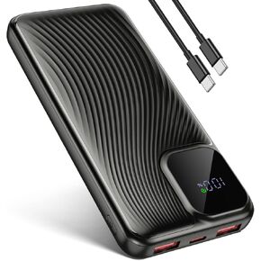Portable Charger Power Bank, 10000mAh 22.5W Fast Charging Battery Pack, USB C in & Out, LED Display Compatible with iPhone 16 15 14 13 Pro Samsung S24 Google iPad Tablet