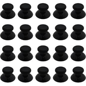 20 PCS Black Analog Stick Joystick Controller Performance Thumb Grips Replacement Parts for PS4 Xbox One Controller
