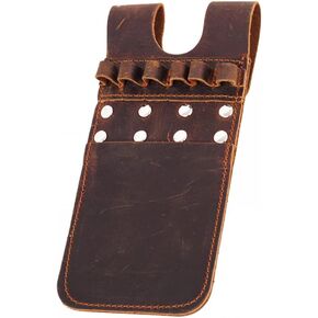 MiOYOOW Pocket Arrow Quiver, Portable Leather Arrow Waist Quiver Archery Hunting Accessory for Holding 6 Arrows