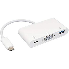USB 3.1 Type C to VGA + USB 3.0 Type A + Type C Date and Charging Adapter